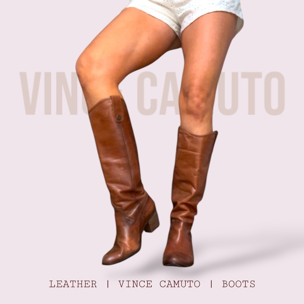 VINCE CAMUTO LEATHER BOOTS SIZE